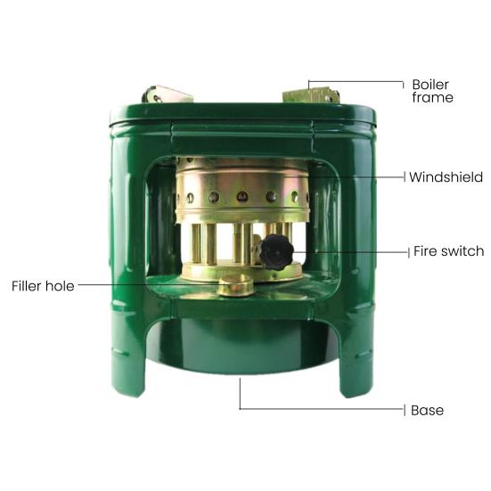 Portable 8-Wicks Kerosene Stove Lightweight Camp Stove Heater Outdoor Cooking BBQ Picnic Camping Backpacking Hiking Kerosene Furnace Burner