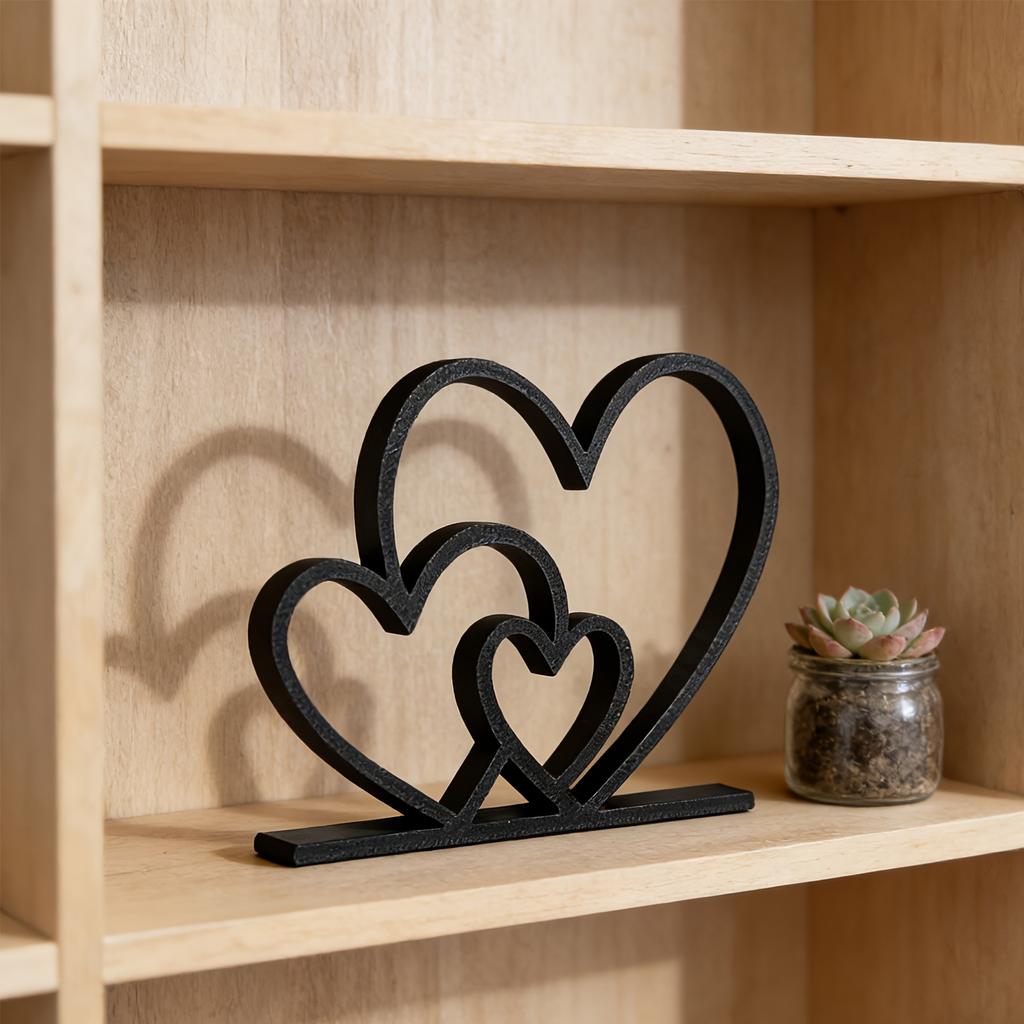 1pc "Heart to Heart" Love-themed Figurine Ornament, Desktop Ornament, Bookshelf Decorative Sculpture, and Home Sculpture Decor