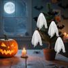 Yousheng Halloween Hanging Ghost Ornaments Small White Cloth Ghosts Decoration for Haunted House Party Yard Tree Decor
