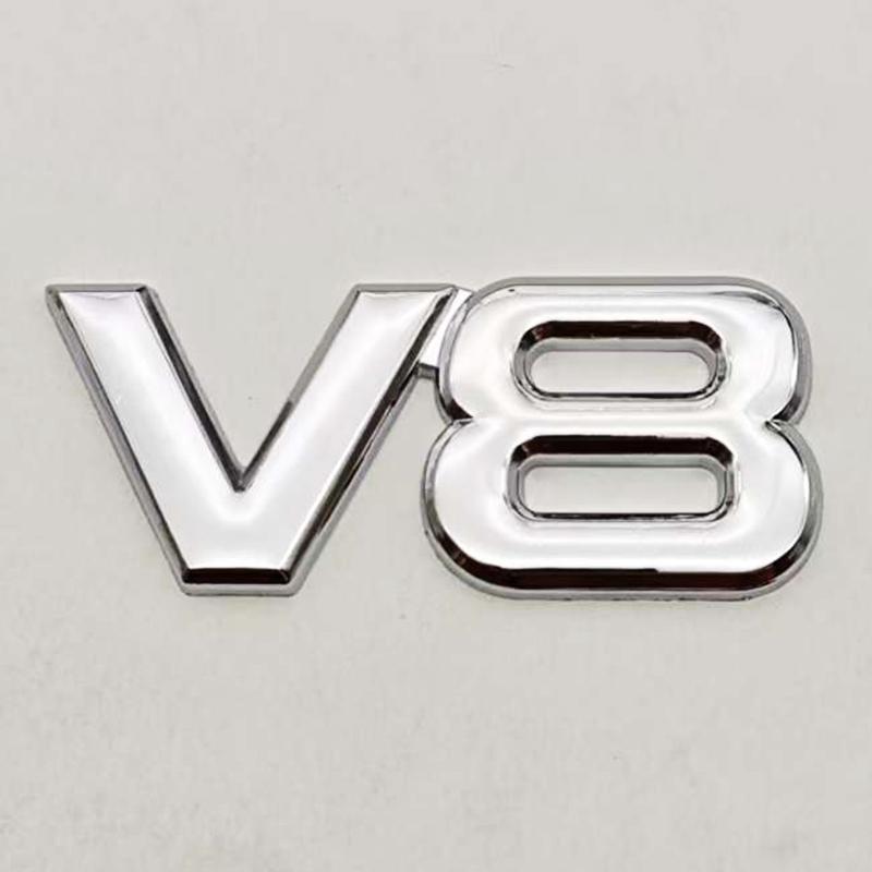 V6 V8 Emblem Metal Sticker Badge Fender For V6 V8 Racing Emblem Auto For Car Motorcycle Truck SUV Accessories