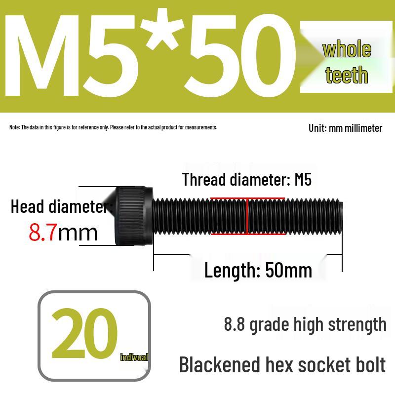 8.8 High-Strength Socket Head Cap Screw Bolt (M4-M20)