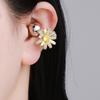 Flower Pattern Earrings Ear Clip Hypoallergenics Metal Construction Perfect For Freeclip 2 Earbud Jewelry Decorations