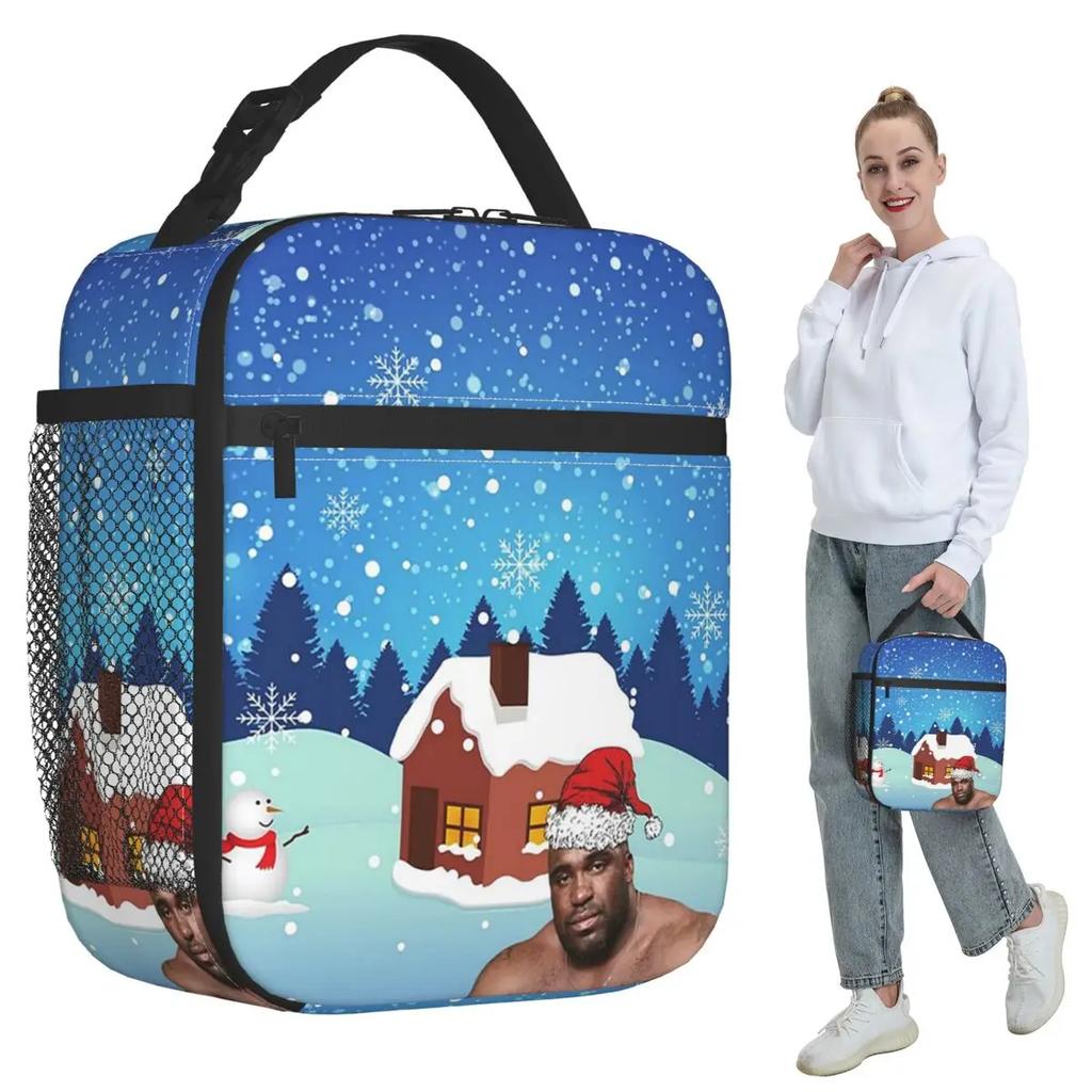 Barry Wood Christmas 2 Insulated Lunch Bag for Women Office Cooler Thermal Food Box Tote Portable Lunch Boxes Container
