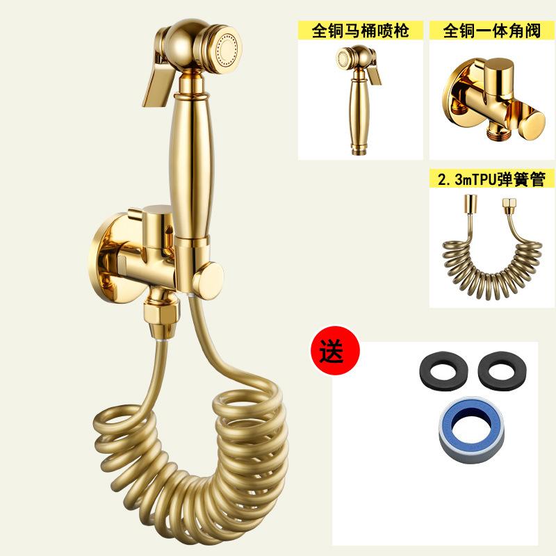 Brass Vintage Spray Gun Kitchen Pull-Out Flush Head Bathroom Toilet Companion Booster Flusher