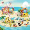 Non-Toxic Friend Creative Cartoon Beach Park Seaside Camping Car Tent Building Blocks City Street View Model Bricks Children Toy Kids Gifts