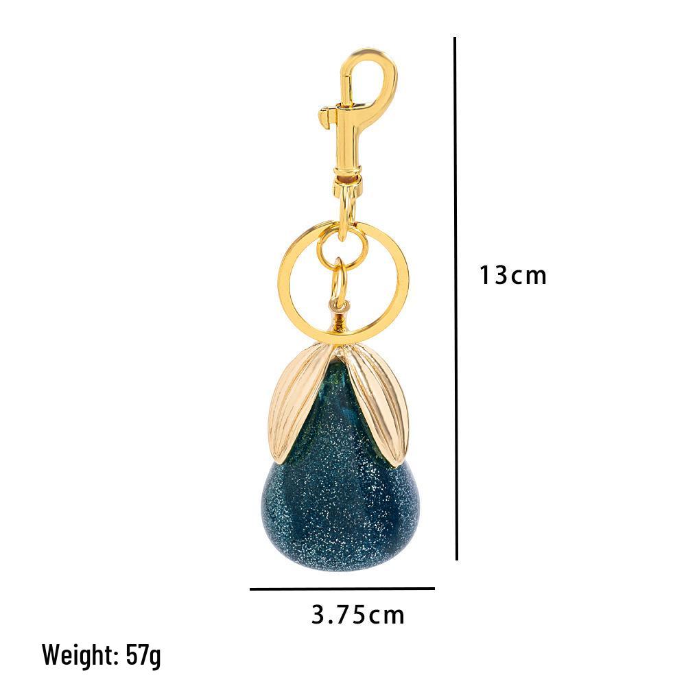 

Trendy Large Pear Resin Keychain Pendant for Women