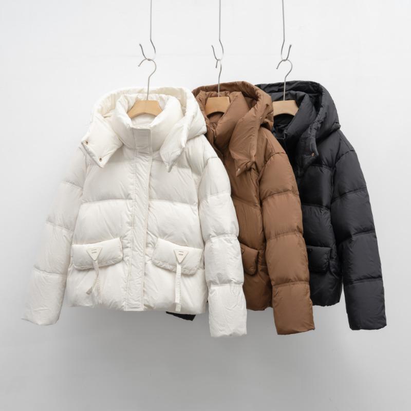 Warm Bread Clothing Thickened Hooded Top Casual Versatile Winter Jacket Down Jacket Women