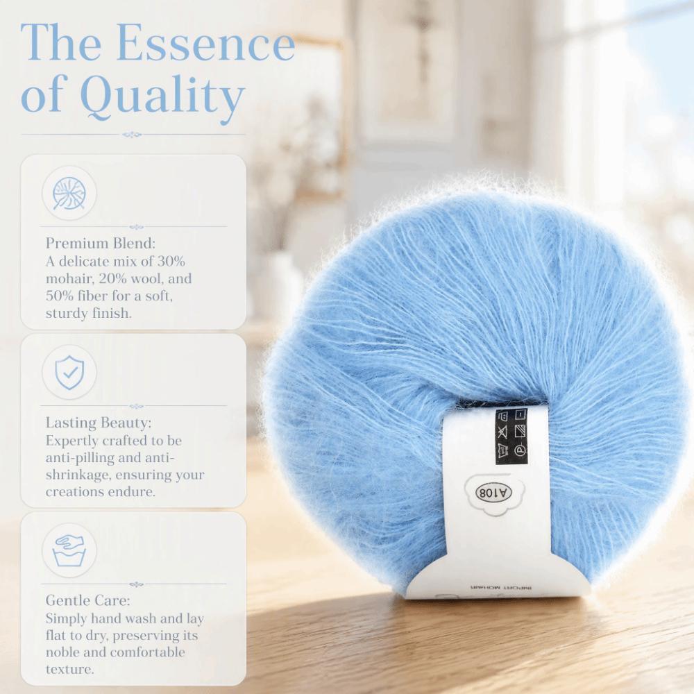 Warm Material Angora Wool Yarn Soft Texture Long Wool Yarn Popular Mohair Yarn For DIY Knitting