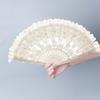 Lace Folding Fan Creative Elegant Hand Fan Vintage Handheld Fan for Show Dancing Photo Props Performances Cosplay Parties
