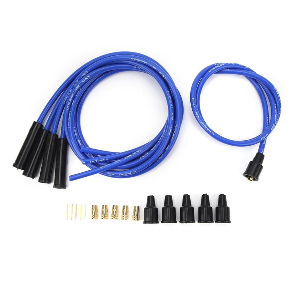 Spark Plug Wire 1 Meter Length 8Mm Ignition Wire Set For 4 Cylinder Classic Car Vehicles