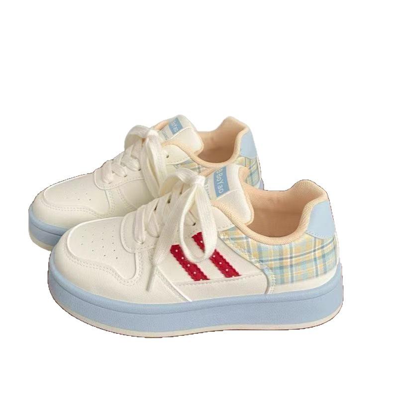 New platform white shoes student casual versatile niche bread shoes summer breathable board shoes women's