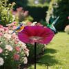 Bird waterer and feeding station Outdoor Bird Bath Pole Water Feeder Flower Shape Decorative Feeding Station Garden Decor