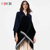 CHCH Women's Shawl Cloak 2026 Fashion New Style Navy Blue Fashion Simple Warm Scarf