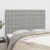 Vidaxl Headboards, 4 Pcs, Light Grey, 72X5X78/88 Cm, Fabric