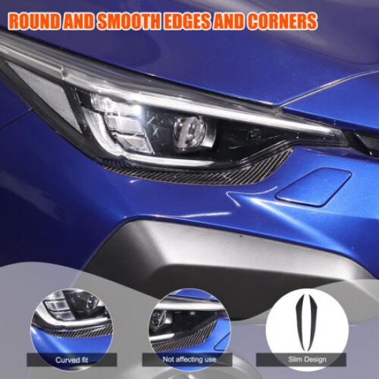 Soft Carbon Fiber Headlight Eyelids Eyebrows For Subaru Crosstrek 2024+