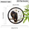 Acrylic Bald Eagle on Branch Suncatcher, Stained Glass Effect Window Hanging Ornament for Bird & Wildlife Lover Gifts