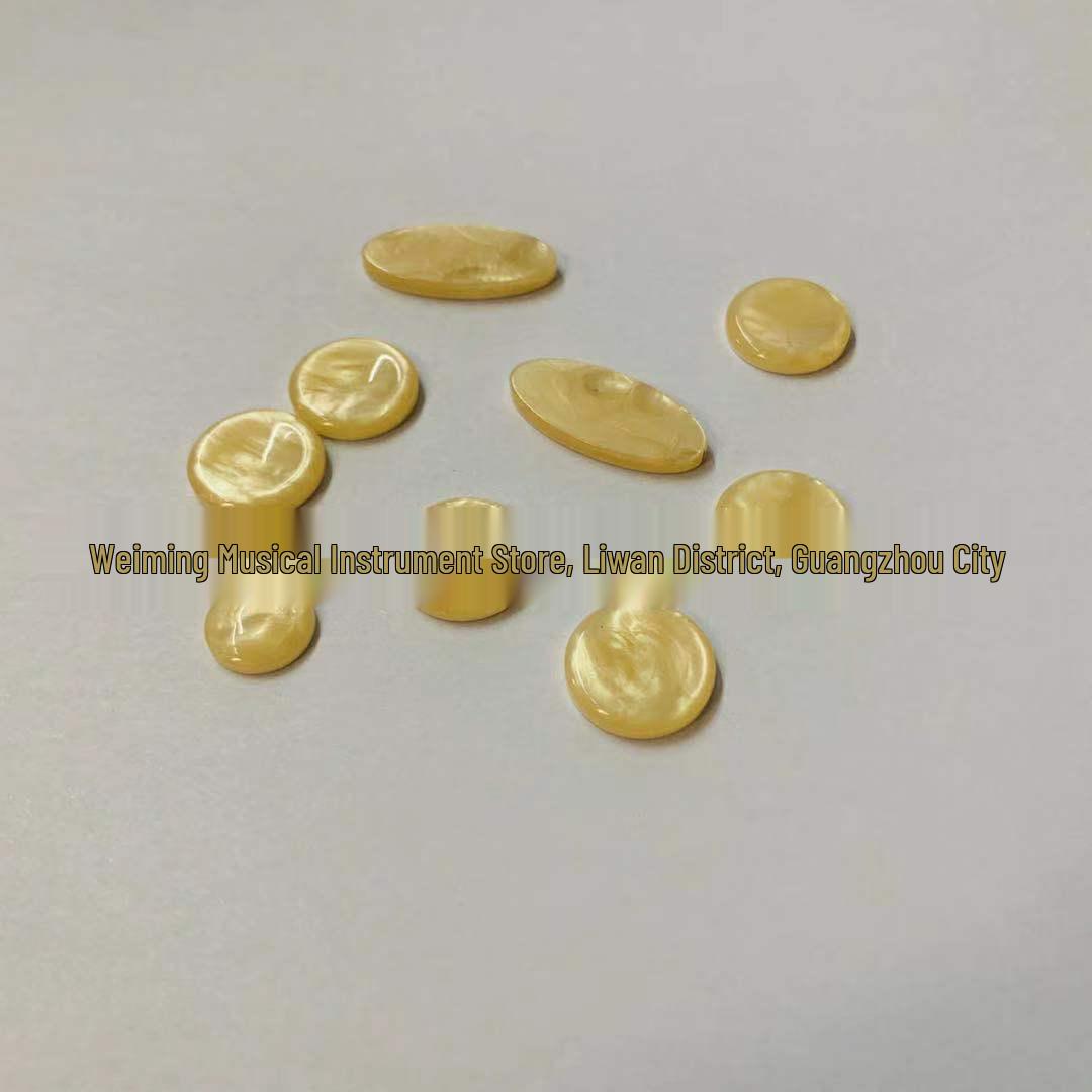 Saxophone Mica Sheets & Key Plates: Snap Button, Pearl, Plastic.