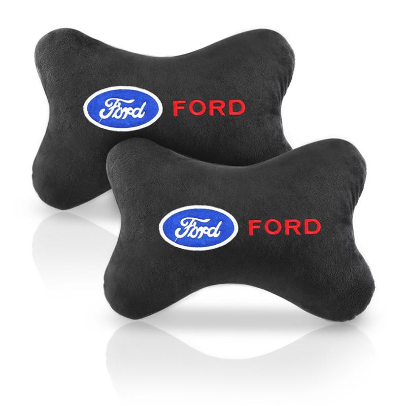 1PCS Car Headrest Cover Auto Seat Cover Head Neck Rest Pillow Sticker for Ford Fiesta EcoSport ESCORT Focus 1 Focus 3 TZ-FORD