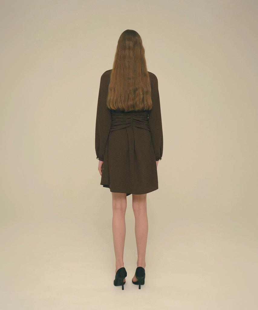 Aiseugadeuneiogongpal Tie Scarf Dress_Chestnut Brown