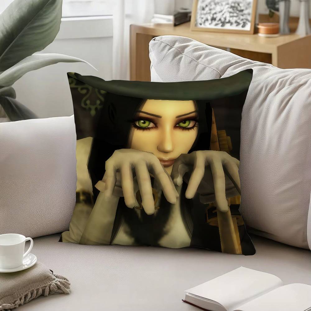 Alice Madness Returns Throw Pillow Covers Pattern Cushion Cover Suitable For Sofa Bedroom Car Pillow Cover