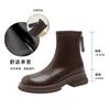 2024 New Fashion Round Toe Women’s Platform Leather Booties Lace-up Booties Outdoor Casual Daily hot Boots Botas Mujer