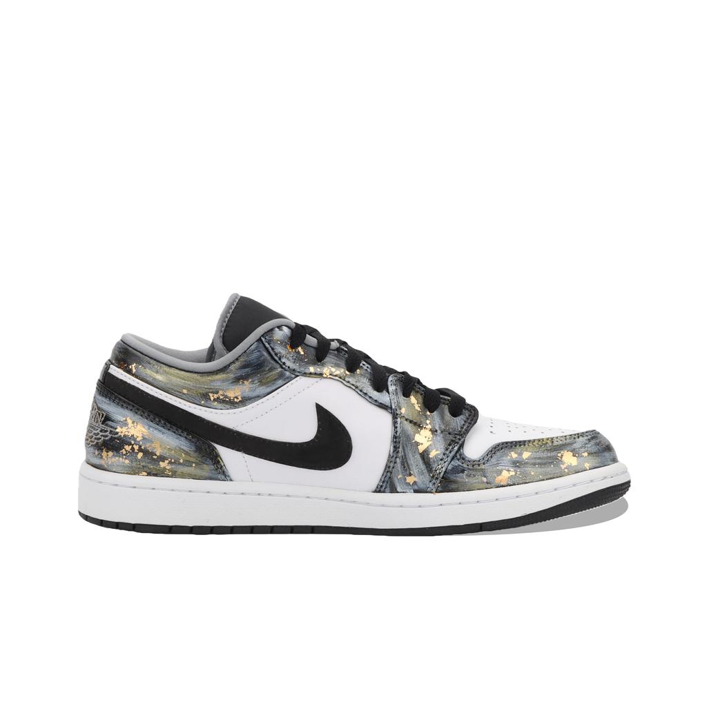 Jordan Air Jordan 1 Jiang Immersed Moon Cushioning Slip Resistant Abrasion Resistant Low top Vintage Basketball Shoes 553558-044(Team1390-)