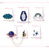 Cute Rainbow Blue Cloud Star Enamel Brooches Dream Girl Asteroids Lightning Lapel Pins Custom Weather Jacket Badge Jewelry Gifts
