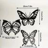 Metallschmetterling & Schmiedeeisen Wandkunst Set von 3, Vintage Heimdeko für Wohnzimmer Schlafzimmer, Rostfreies Wasserdichtes Wandbehang-Ornament