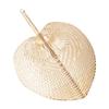 1pcs Pure Handmade DIY Heart Shaped Bamboo Woven Fan Summer Cooling Fan Chinese Style Hand Fan Mosquito Repellent Hand Fans