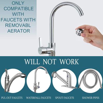 6Pcs Brass Tap Adapters Multiple Size Kitchen Tap Adapter Garden Hose Connector