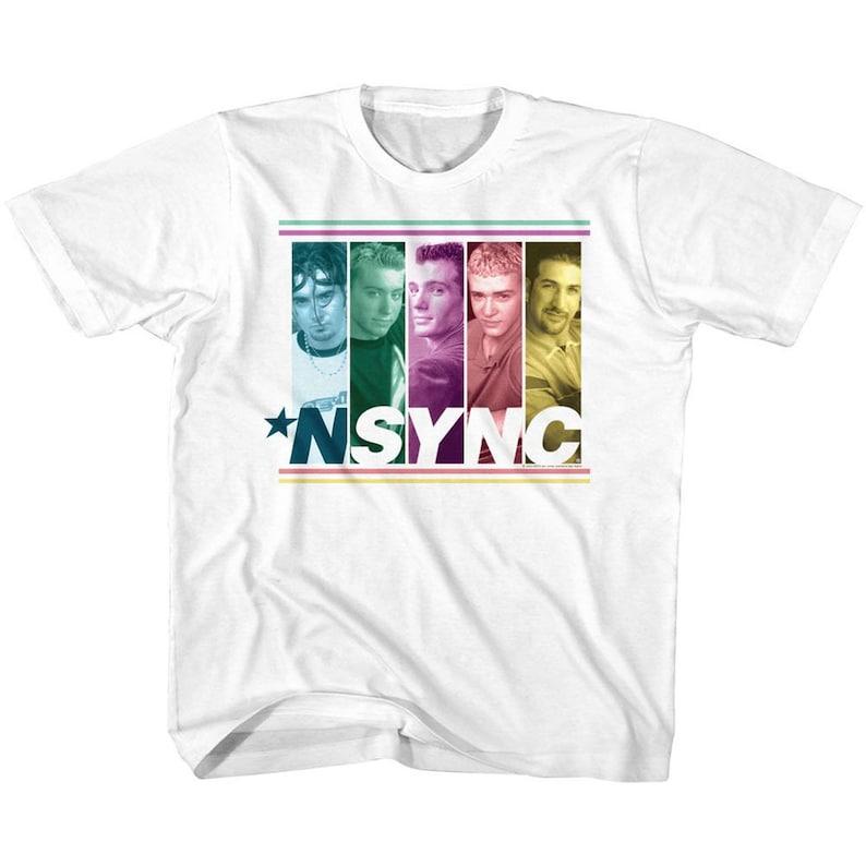 NSYNC Multicolored Boxes White Youth T-Shirt 130