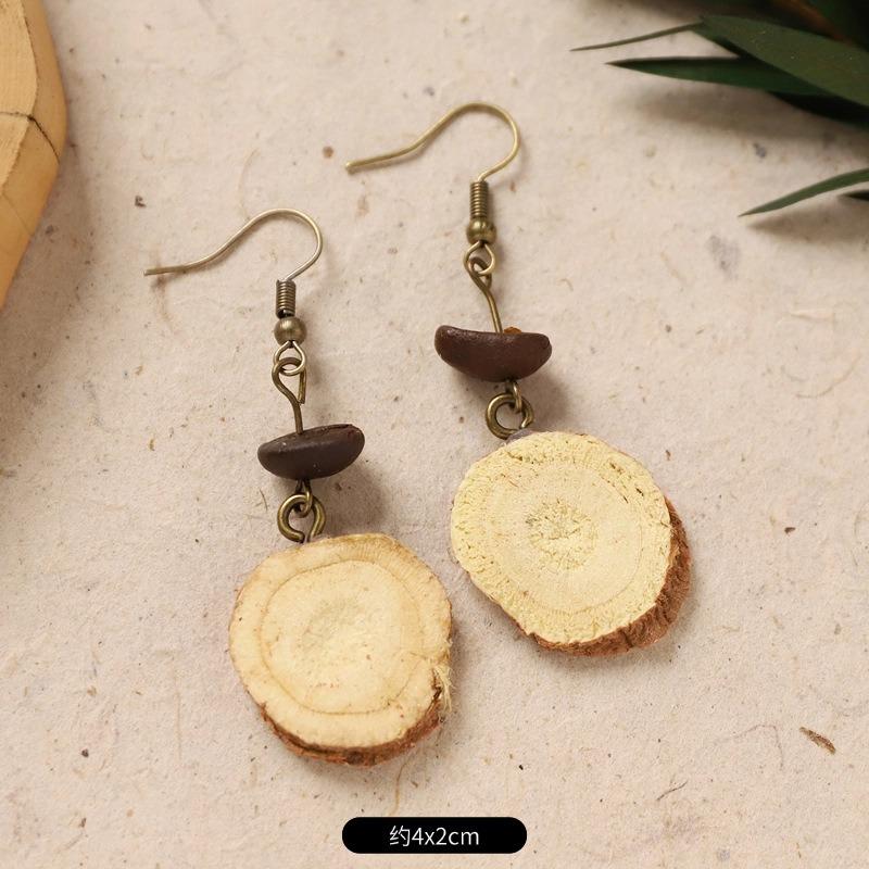 Original Design Traditional Chinese Medicine Plant Earrings Retro Literature Natural Fruit Handmade Long Earrings Women