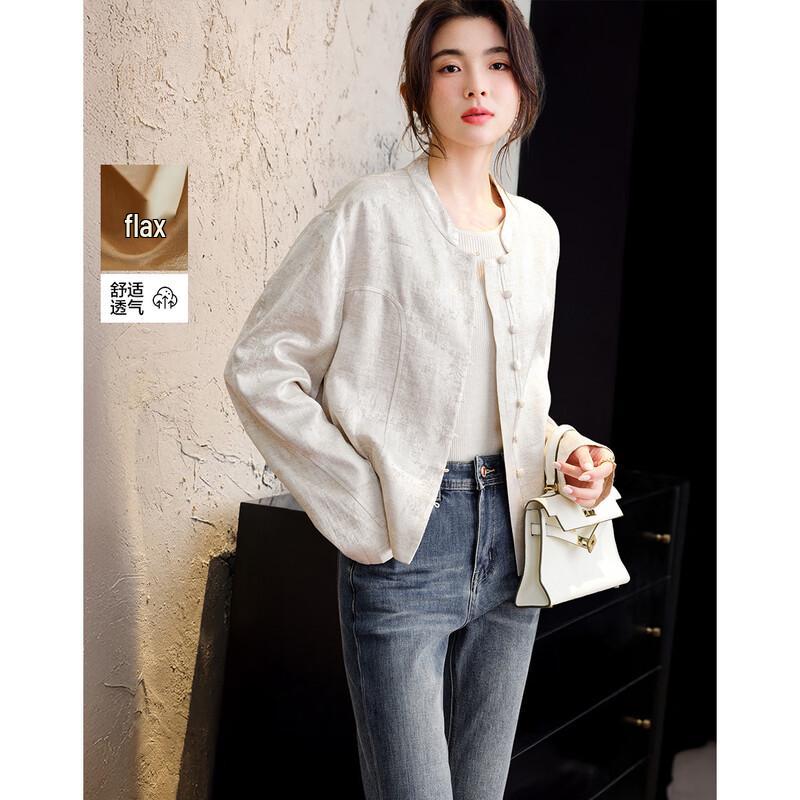 Demana New Chinese Style Jacquard Pleated Coat
