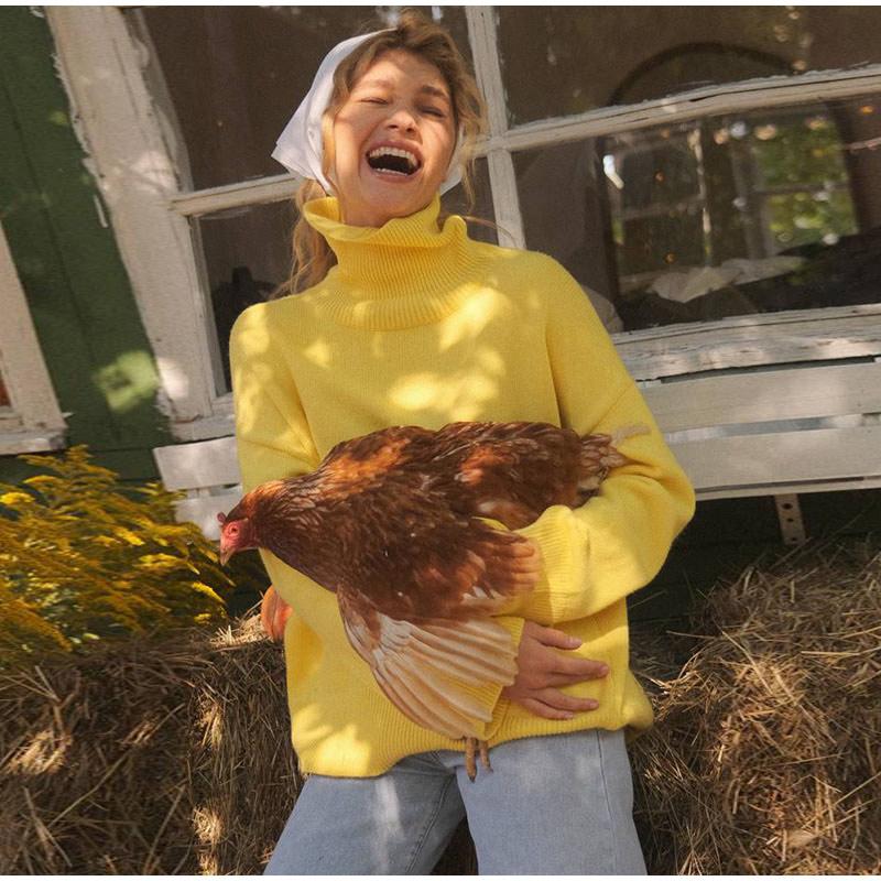 Осень-зима женский свитер модный винтажный женский мягкий теплый вязаный пуловер — фото 6