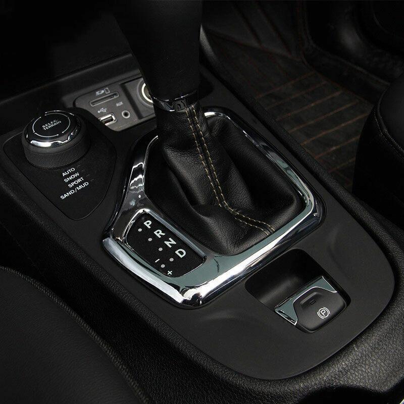 For Jeep Cherokee 2014-2018 Bright Chrome Center Console Gear Shift Panel Trim