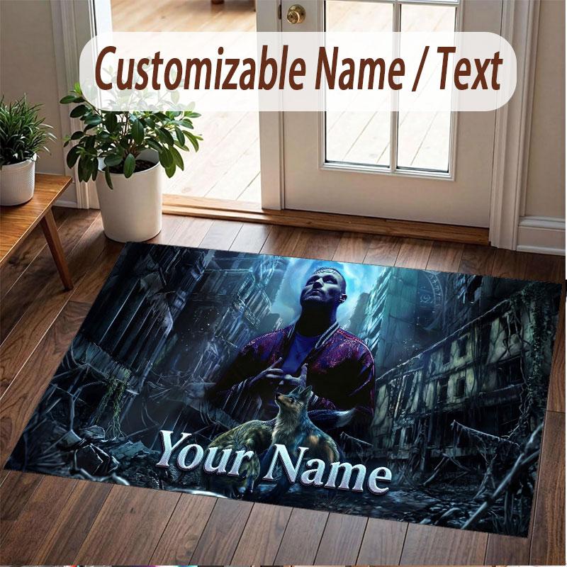 Custom Name Crystal Velvet Rug,Kontra K Comfortable Anti Slip Floor Mat For Room Decoration