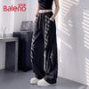 Baleno Women's Drawstring High-Waist Wide-Leg Cargo Pants