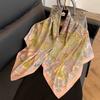 Square scarf 91CM large square scarf imitation silk satin scarf temperament women's shawl scarf headscarf windproof silk scarf thin