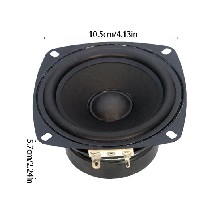 Repair Speaker Driver 4Inch Square Full Frequency Replacement 6Ohm 10W with External Magnetic Subwoofer Multimedia Portable Amplifier