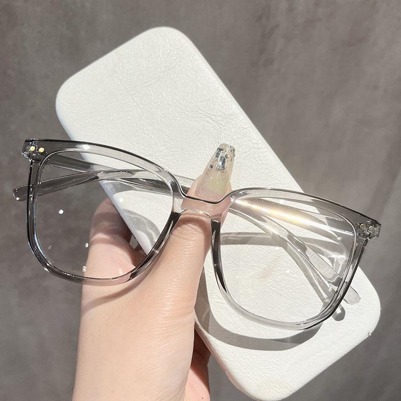 Fashion Women Square Frame Reading Glasses Fashion Anti-blue Far Sight Eyeglasses for Men Unisex Large Frame Plus Diopter Eyewear