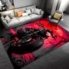 Red Sunset Motorcycle Design Carpet for Living Room or Bedroom Decor Suitable for use as an anti-slip for living room bedroom sofas