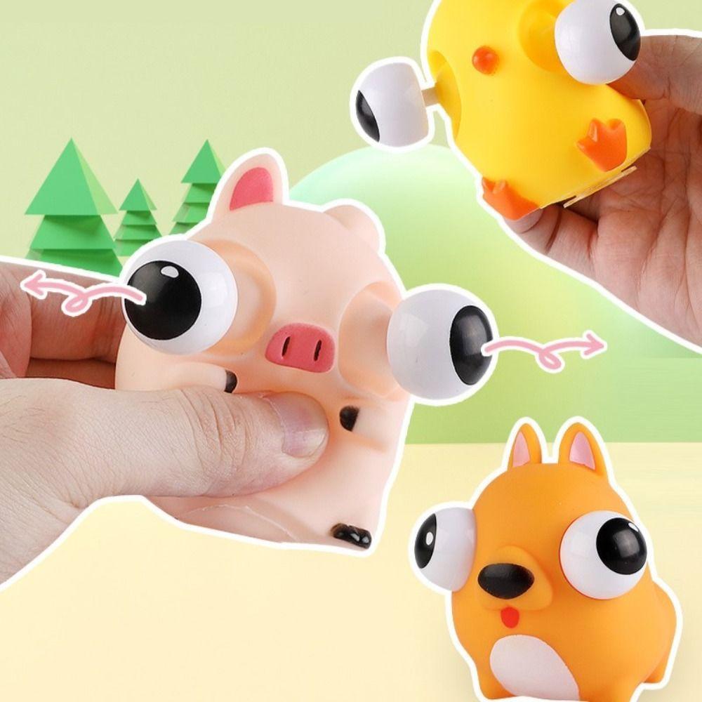 Elastické Měkké Pop Eye Mačkací Senzorické Hračky Pružné Mačkací Pomalá Vratnost Štěně Mačkací Hračka Kočka Kreslený Králík Fidget Hračky Dospělý