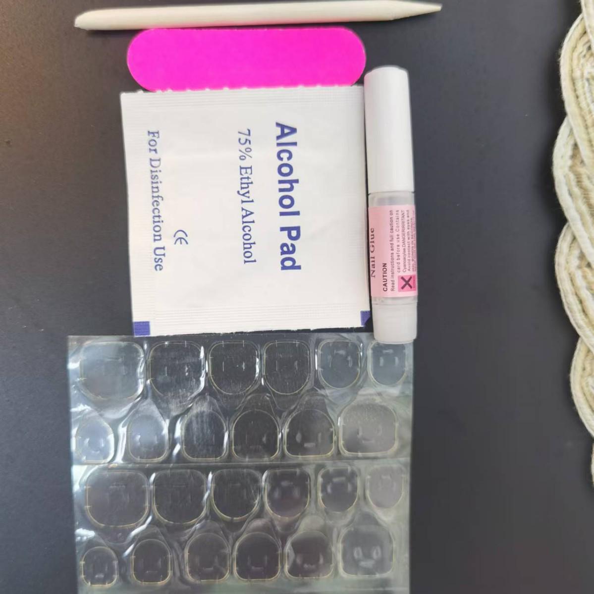 

Высоковязкие ультратонкие гелевые наклейки для ногтей - Долговечный двусторонний клей для портативных, носибельных ногтей Five-piece Set