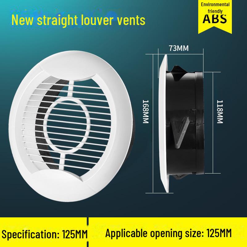 ABS-Rundjalousie mit Netzabdeckung für Frischluft- und Abluftkanalsysteme