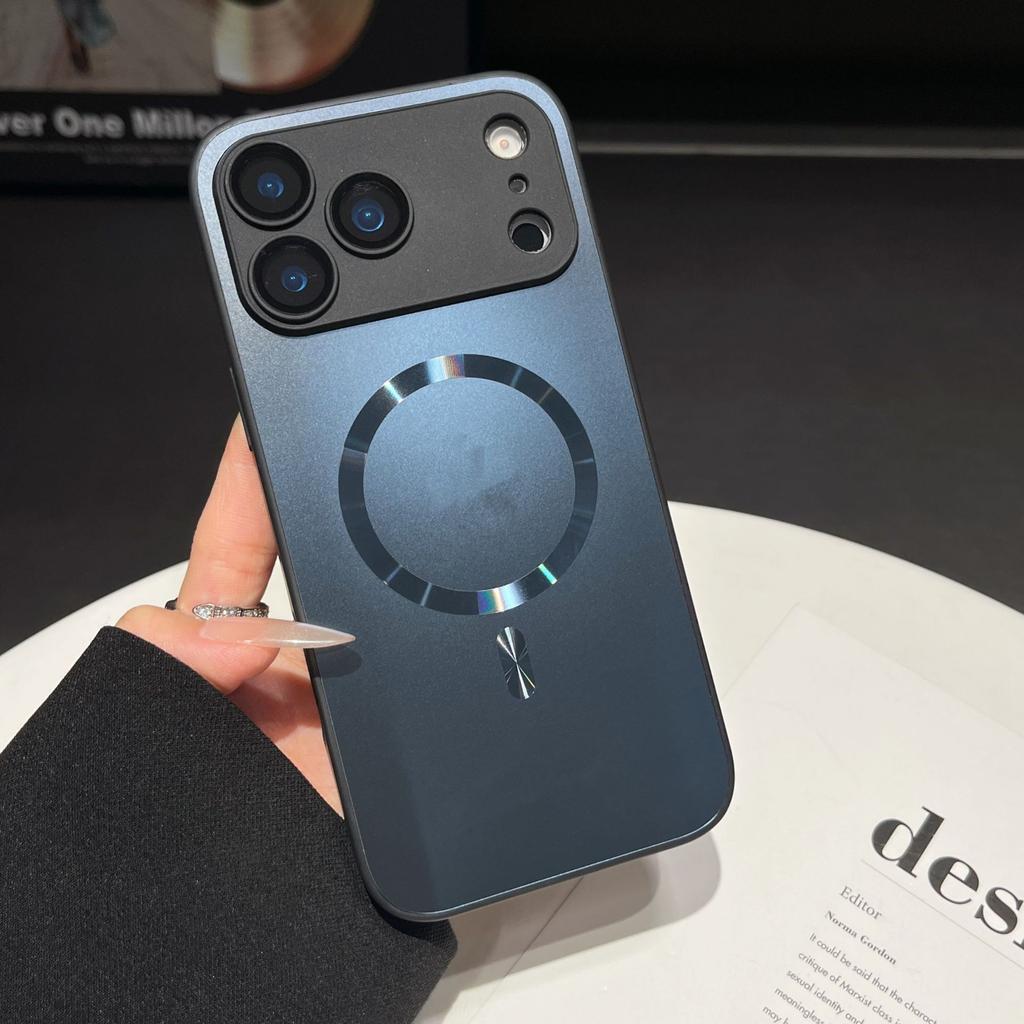 Magnetická přísavka pro pouzdro na telefon Apple 17 ProMax s matným povrchem pro iPhone 16 Jednoduché ochranné pouzdro s fólií na objektiv