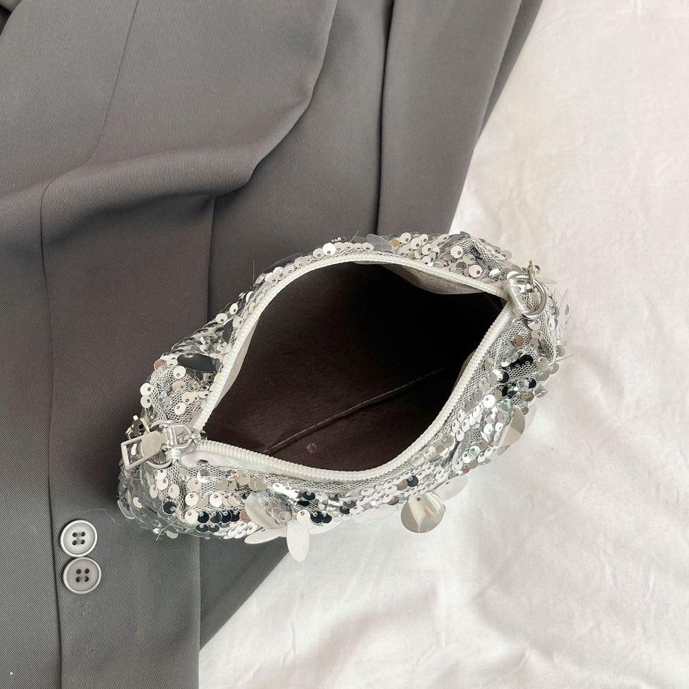 Large Capacity Chain Tote Bag Blingbling Evening Party Bag Fashion Female Handbag  Lady Girl