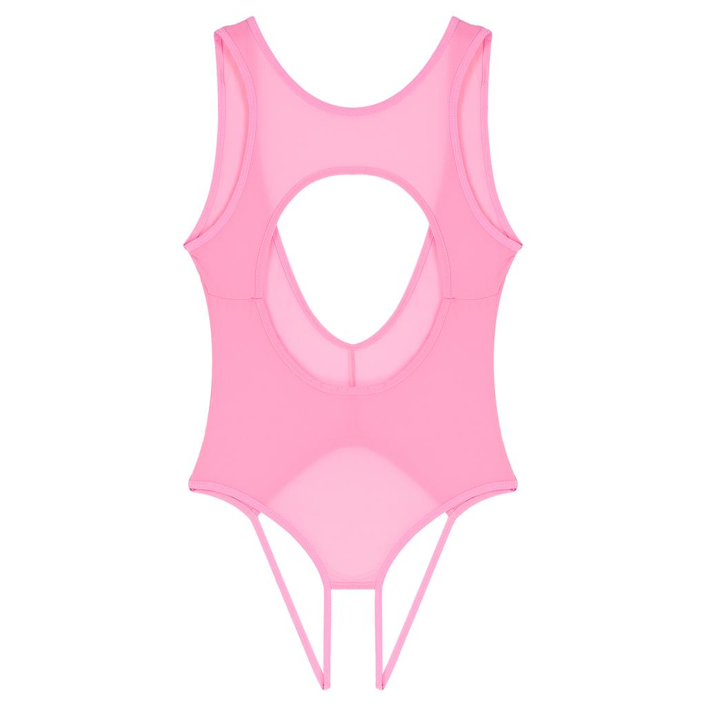Dámské Micro Bikini Monokiny Plavky Vysoký střih Rozkrokové punčochové kalhoty Tanga Trikot Catsuit Teddy Body Body Spodní prádlo Noční klub Oblečení