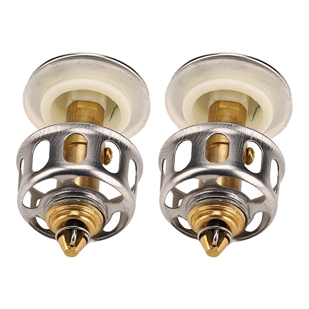 2pcs Sink Drain Stopper Universal Stainless Steel High Resilience Sink Stopper with Anti Clogging