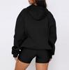 Women's  Long-sleeved Solid Color Plus Velvet Thickened Women's Hooded Sweatshirt