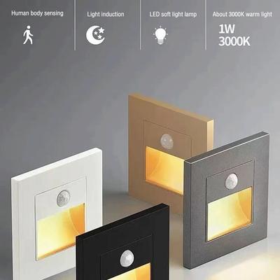 Sensor detector de movimiento PIR, luz LED para escaleras, lámpara de inducción infrarroja del cuerpo humano, escalones empotrados, escalera, decoración del dormitorio